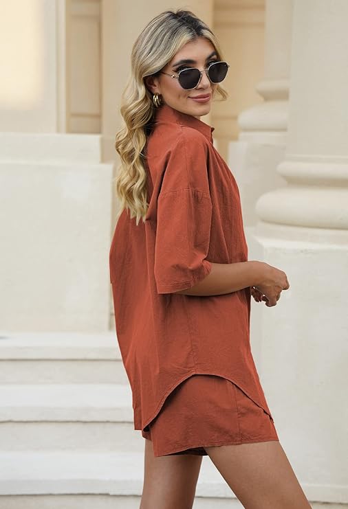 WOMEN PLAIN TOP & SHORTS CO-ORD SET