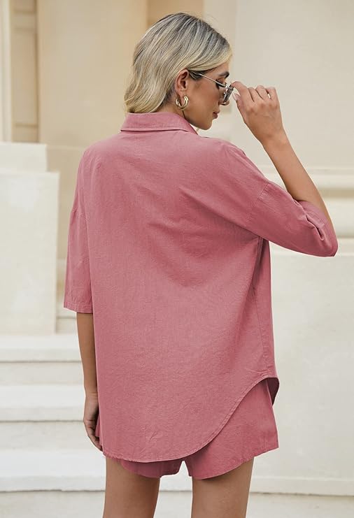 WOMEN PLAIN TOP & SHORTS CO-ORD SET