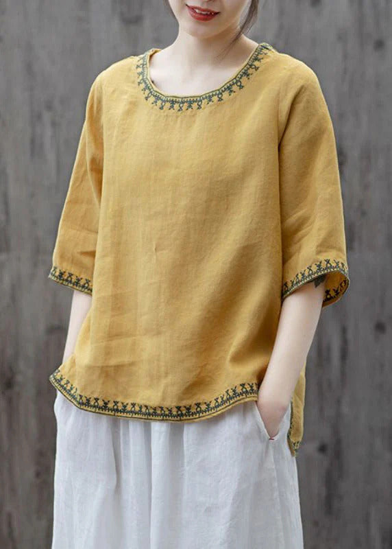WOMEN COTTON EMBROIDERED TOP