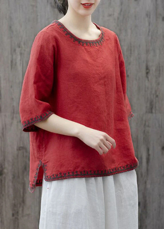WOMEN COTTON EMBROIDERED TOP
