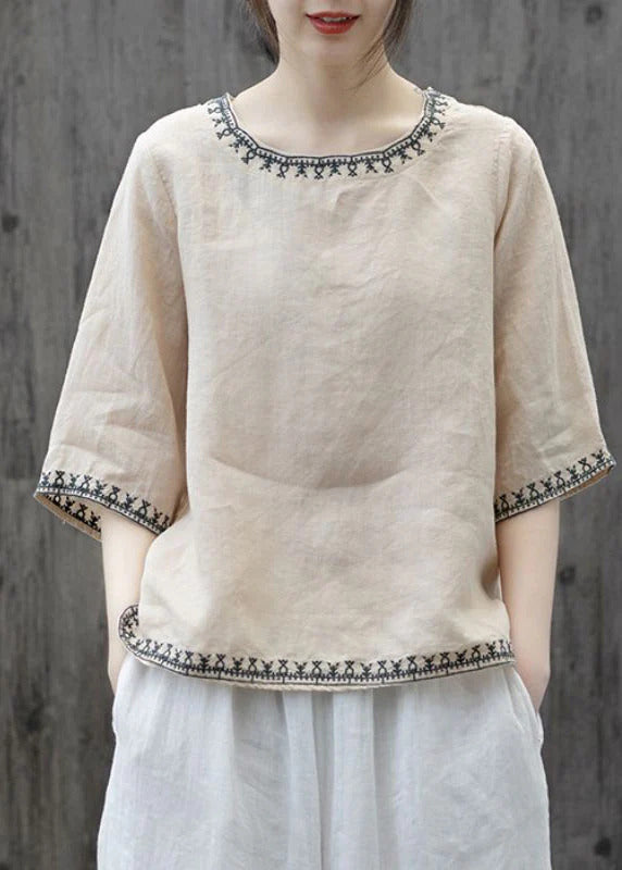 WOMEN COTTON EMBROIDERED TOP