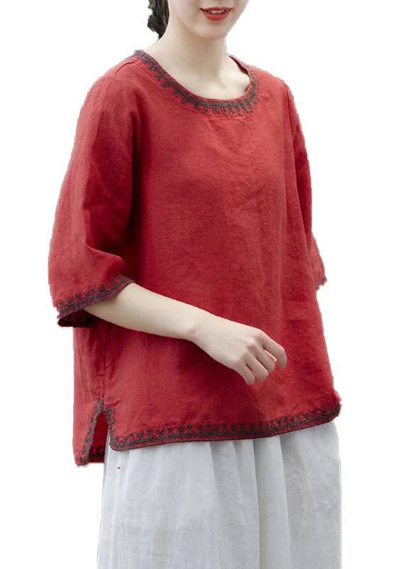 WOMEN COTTON EMBROIDERED TOP