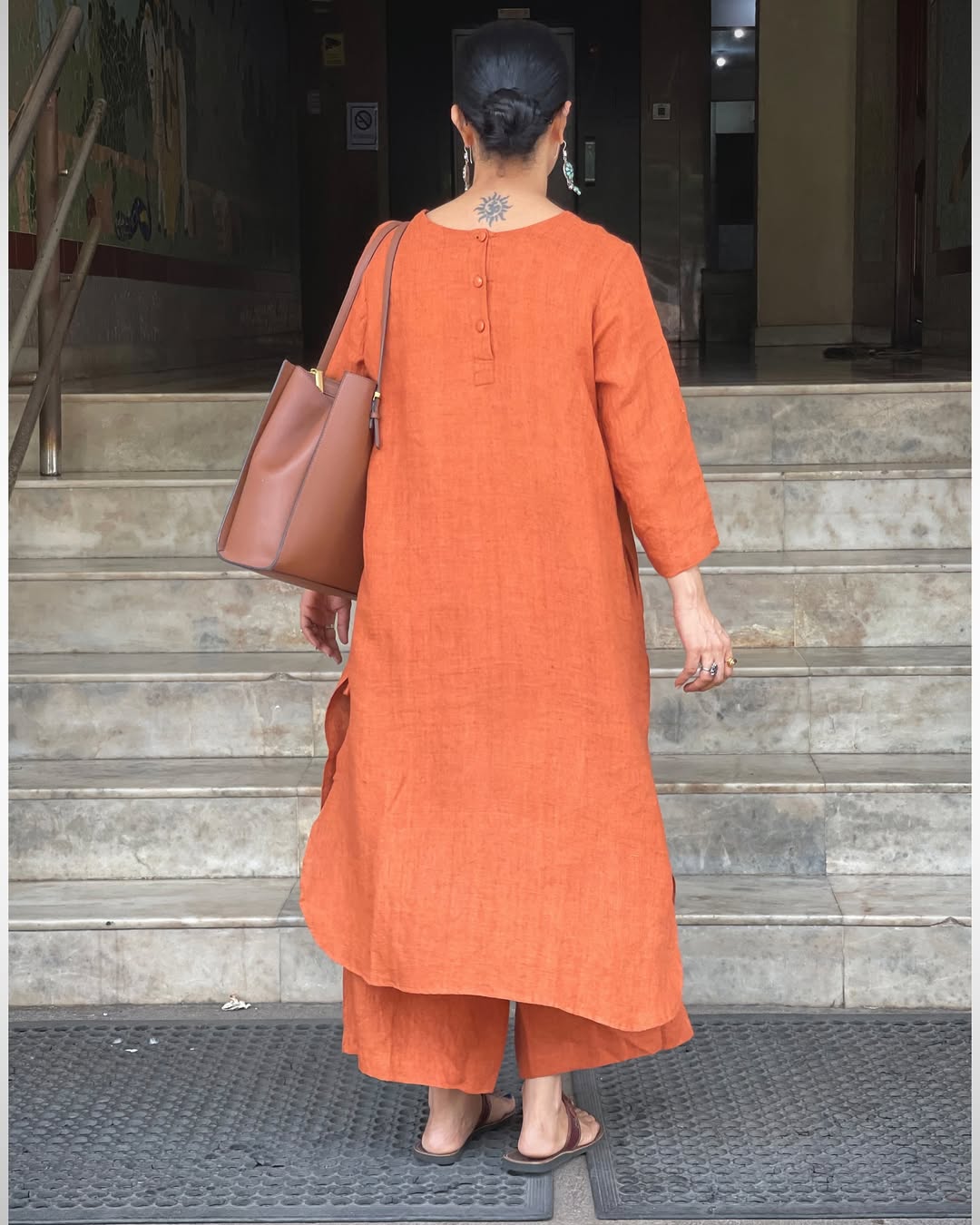 Cotton Plain Kurta Set