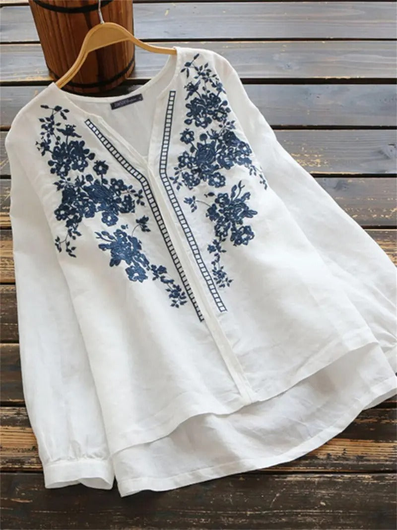 Women Floral Embroidery Casual Wear Stylish Tunics