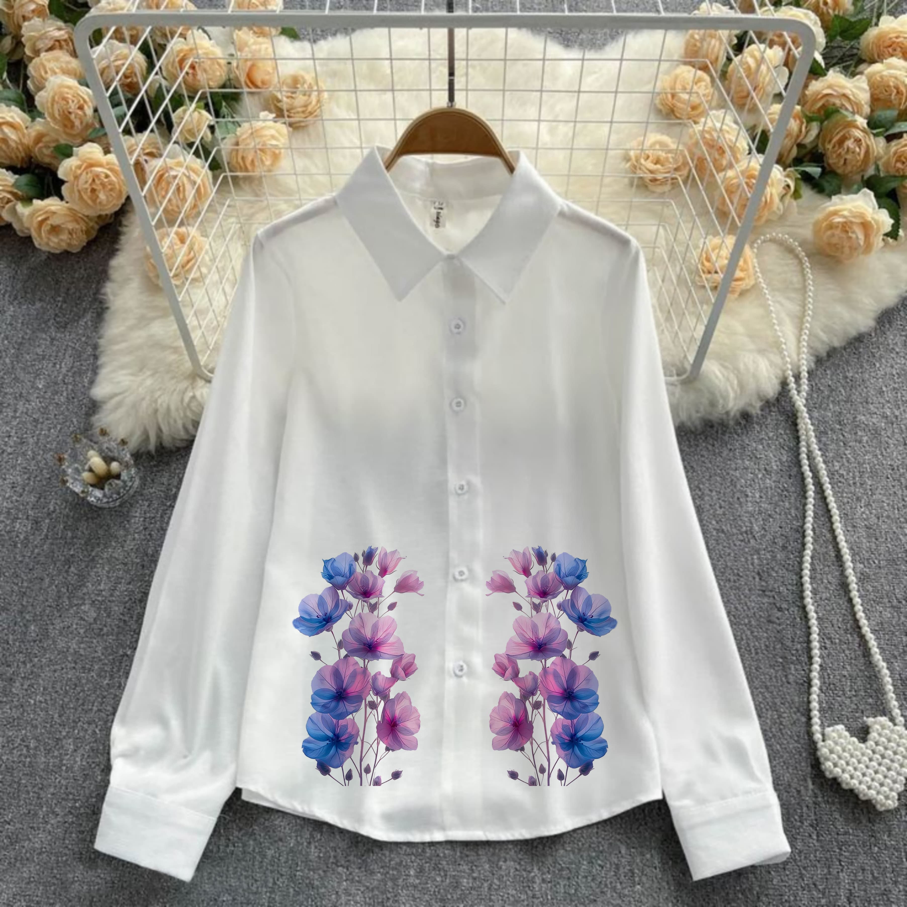 Women Floral Printed Casual Wear Stylish Shirt