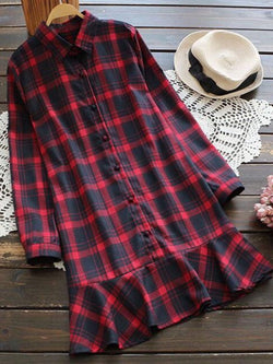 plus size plaid button down shirt