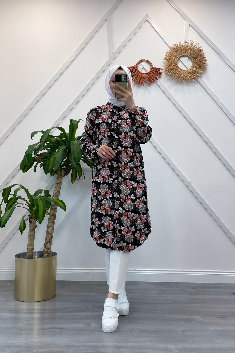 FLORAL PRINTED TOP WITH PLAIN PALAZZO SET