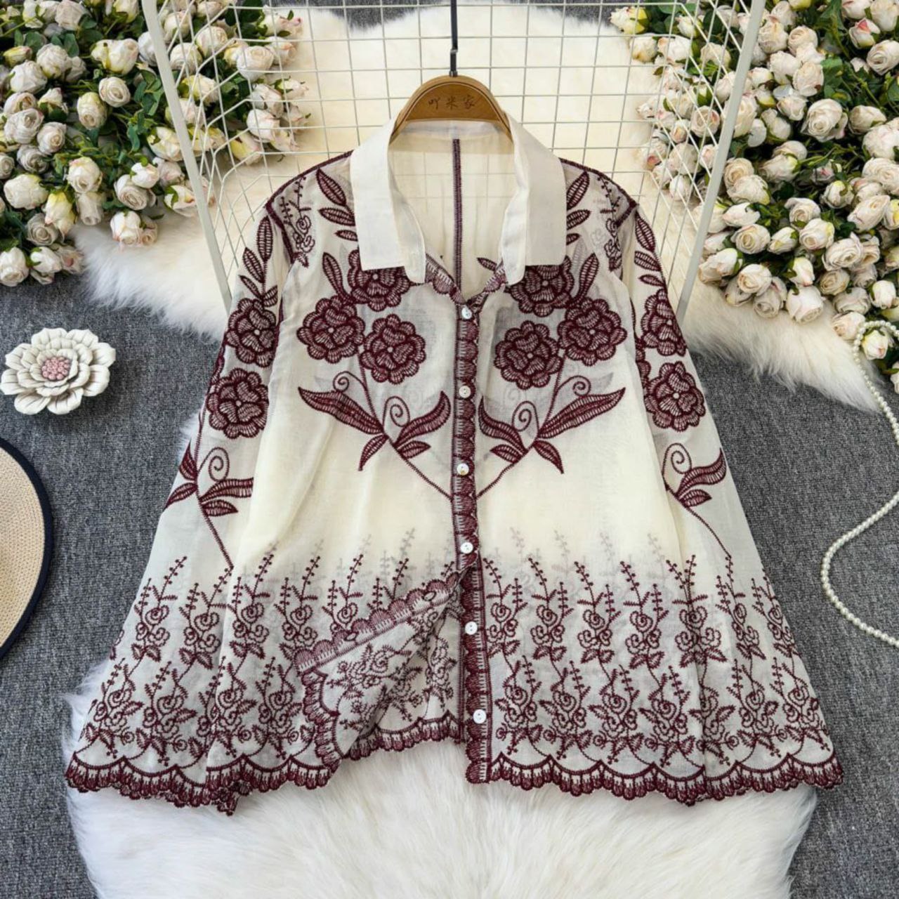Antifit Embellished Cotton Shirt