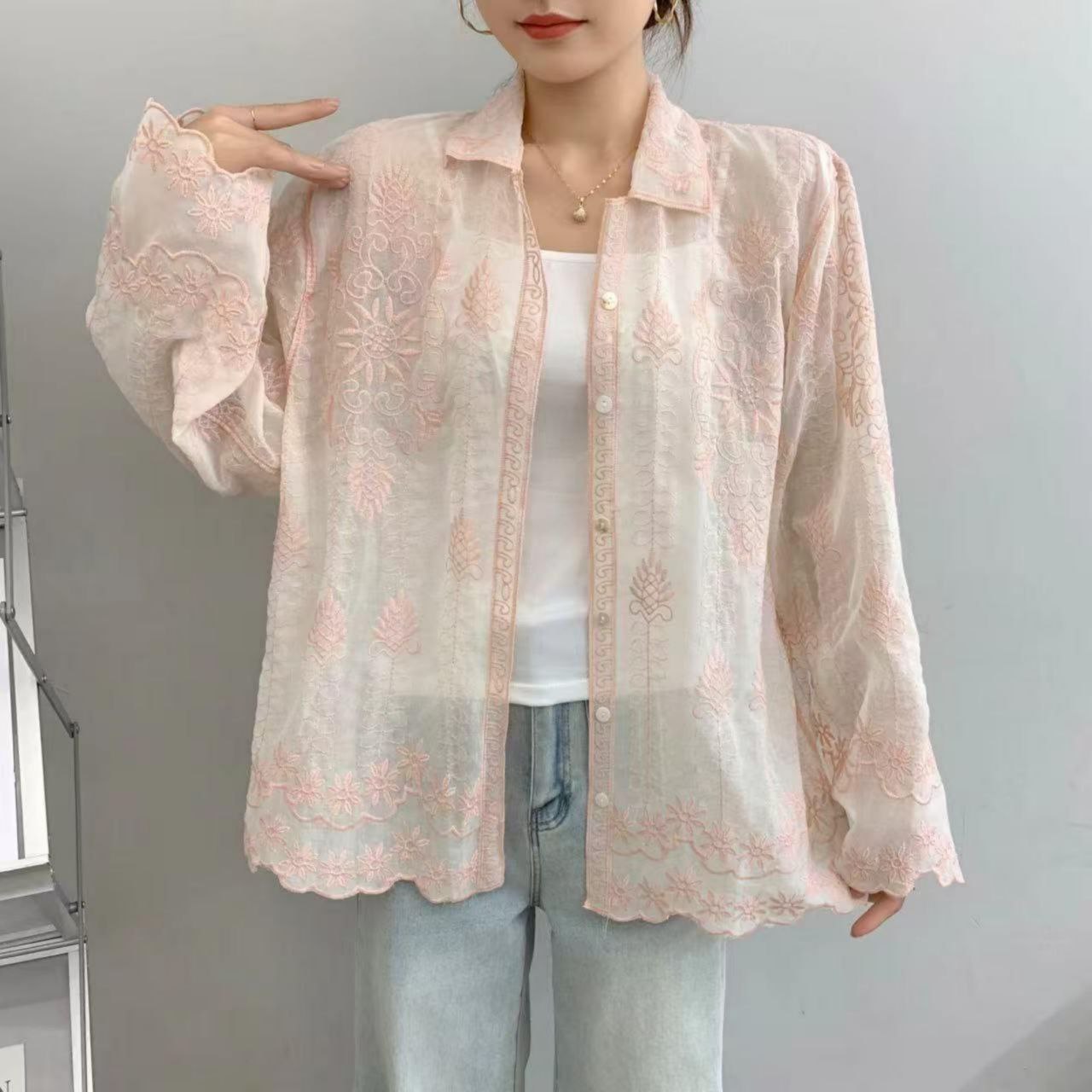 Antifit Embellished Cotton Shirt