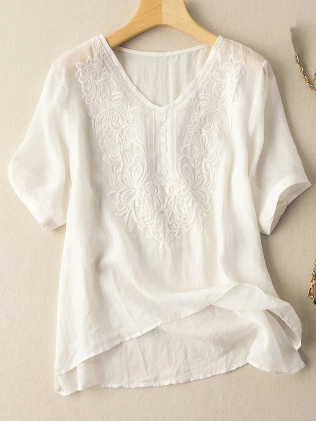 WOMEN COTTON EMBROIDERED TOP