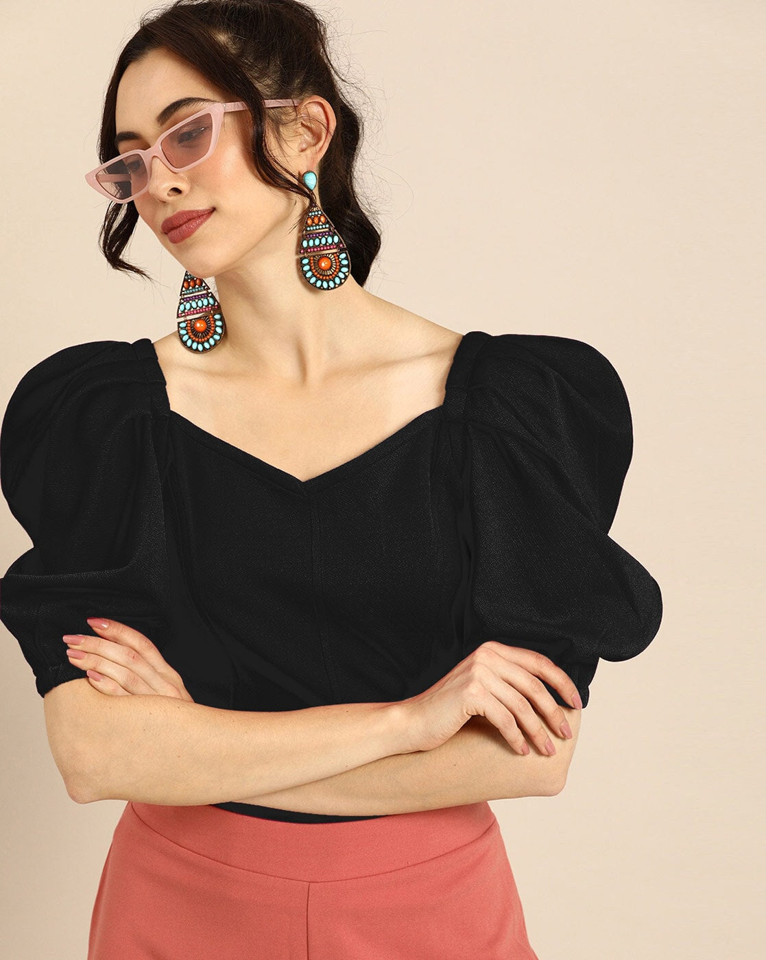 Casual Regular Sleeves Solid Women Top