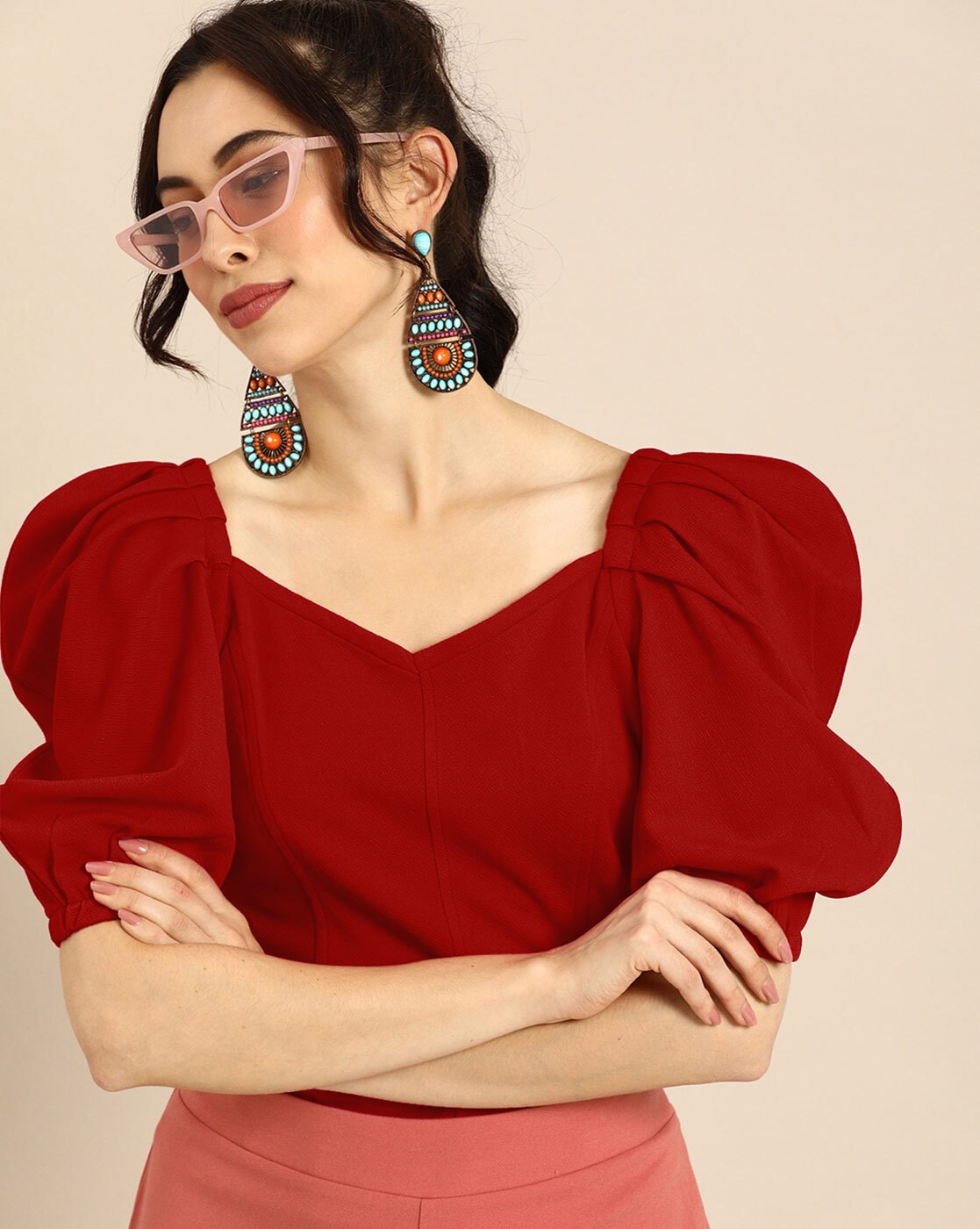 Casual Regular Sleeves Solid Women Top