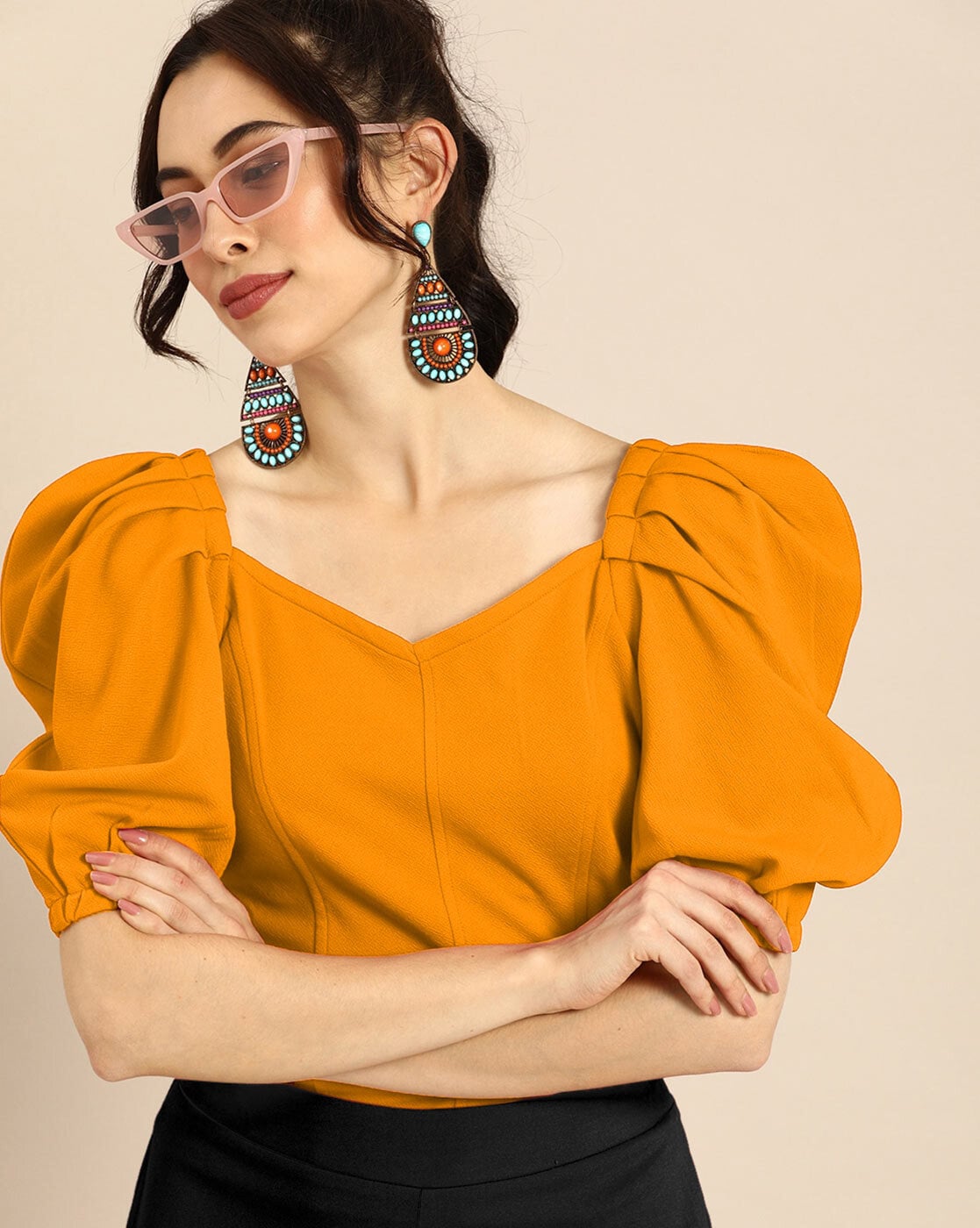 Casual Regular Sleeves Solid Women Top
