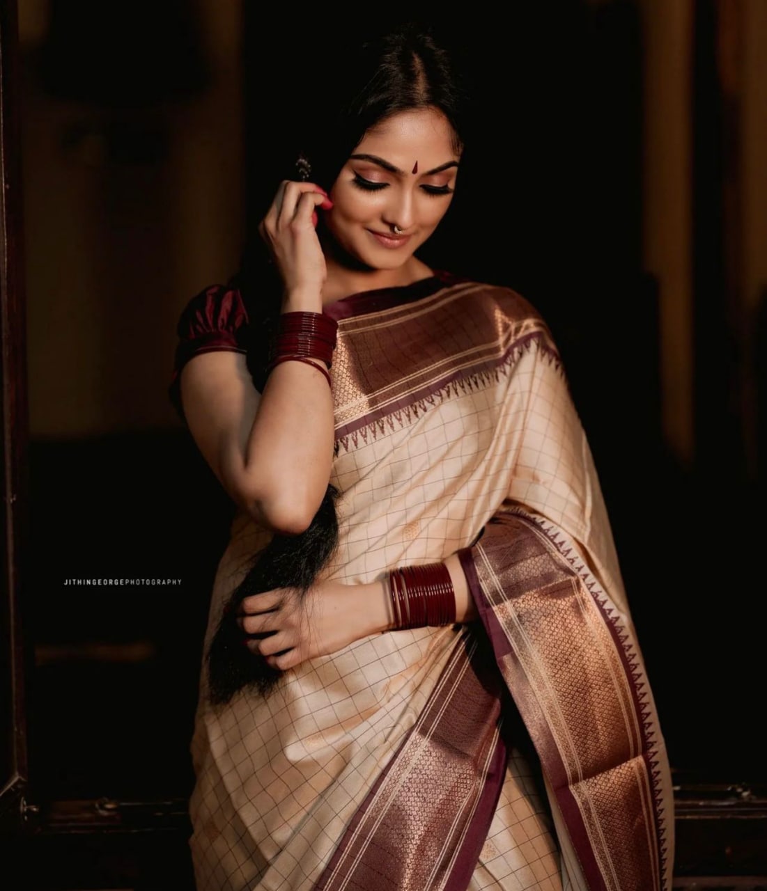 Maroon Wedding Wear Lichi Silk Fancy Border Work Heavy Saree-5565