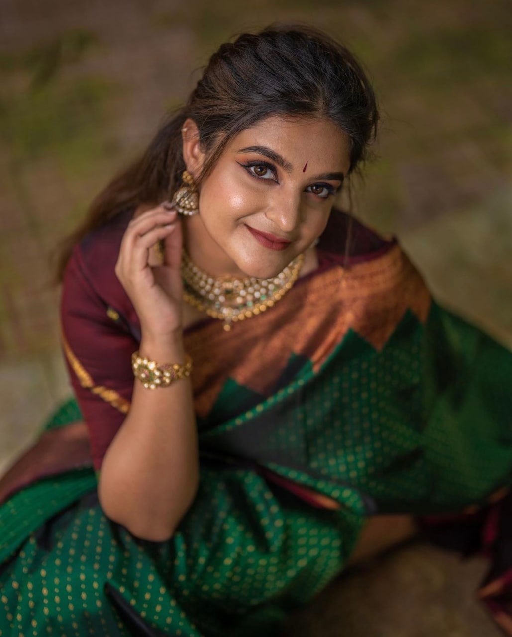 Graceful Green Colored Soft Silk Designer Saree With Blouse - 5543